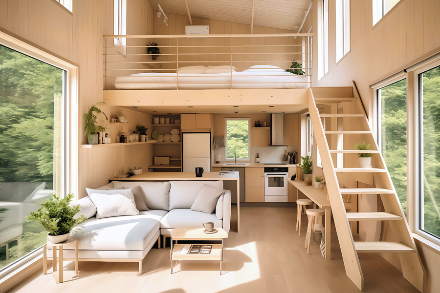 Wohnraum in einem Tiny House